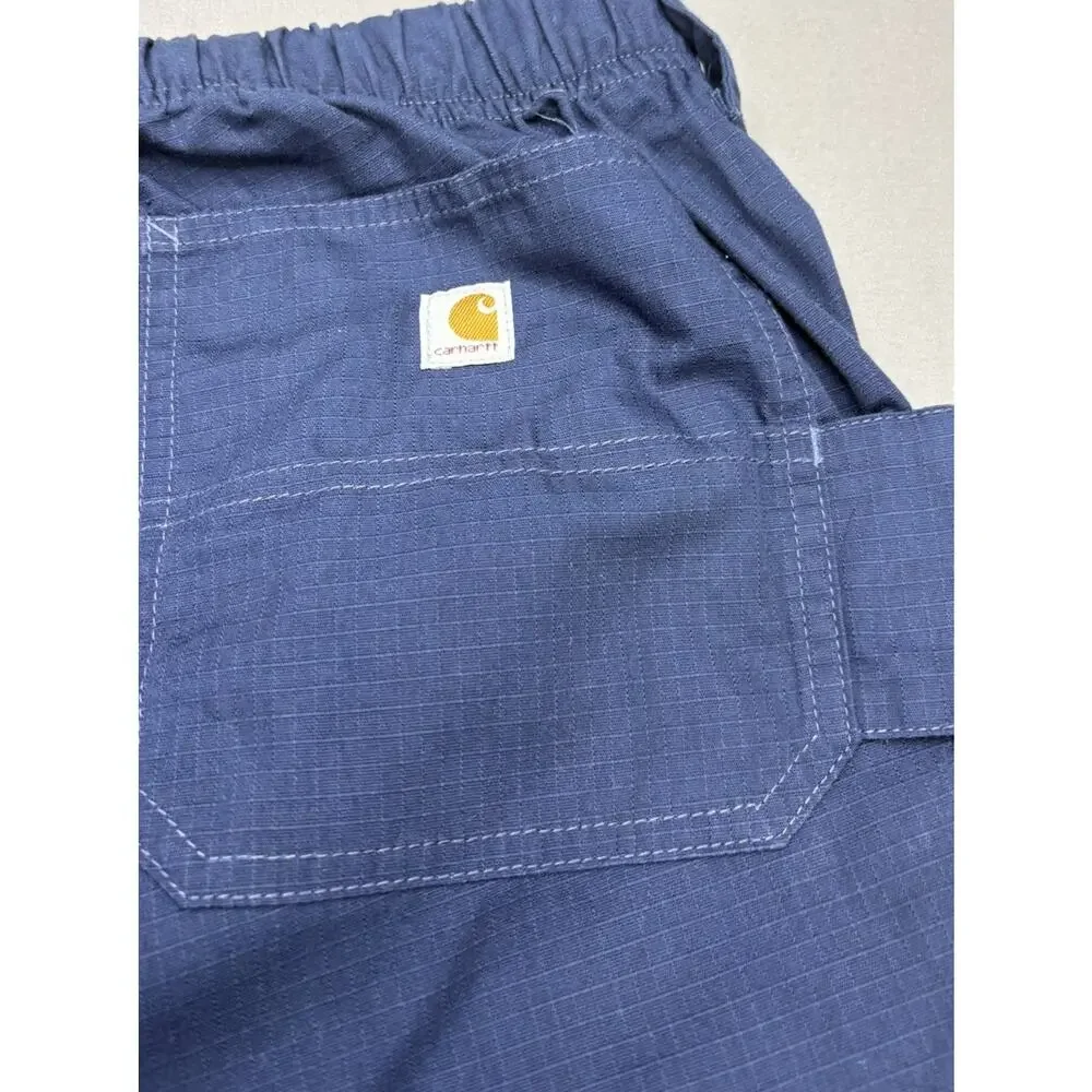Carhartt Force Scrub Pants Dark Blue Ripstop Cargo Medical Men’s Large - Picture 4 of 10